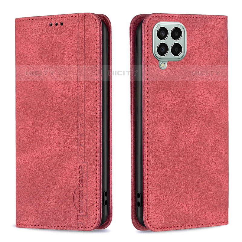 Coque Portefeuille Livre Cuir Etui Clapet B15F pour Samsung Galaxy M33 5G Rouge Plus