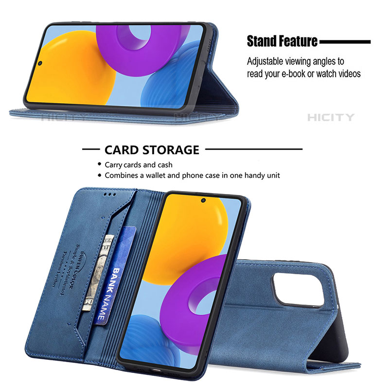 Coque Portefeuille Livre Cuir Etui Clapet B15F pour Samsung Galaxy M52 5G Plus