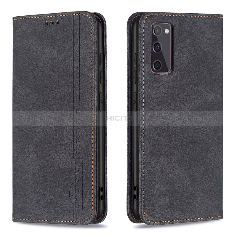 Coque Portefeuille Livre Cuir Etui Clapet B15F pour Samsung Galaxy S20 FE (2022) 5G Noir Plus