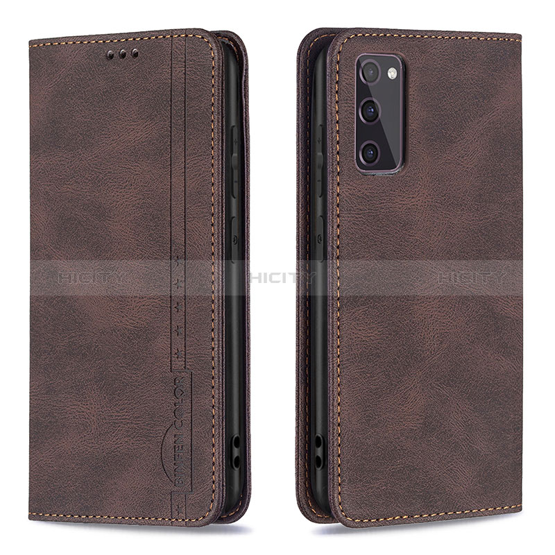 Coque Portefeuille Livre Cuir Etui Clapet B15F pour Samsung Galaxy S20 FE 5G Marron Plus