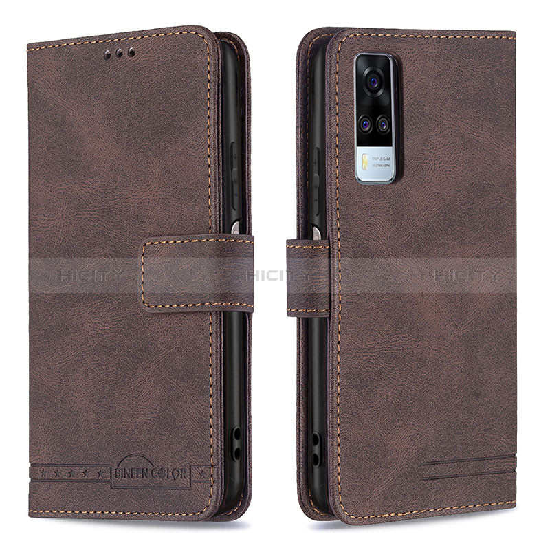 Coque Portefeuille Livre Cuir Etui Clapet B15F pour Vivo Y51 (2021) Plus