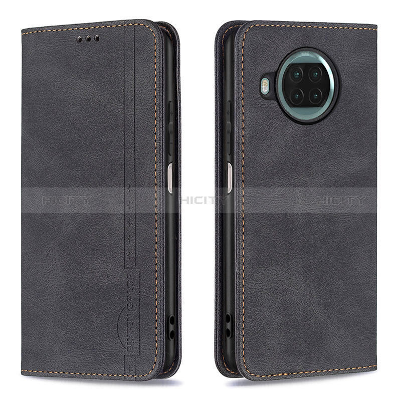 Coque Portefeuille Livre Cuir Etui Clapet B15F pour Xiaomi Mi 10i 5G Noir Plus