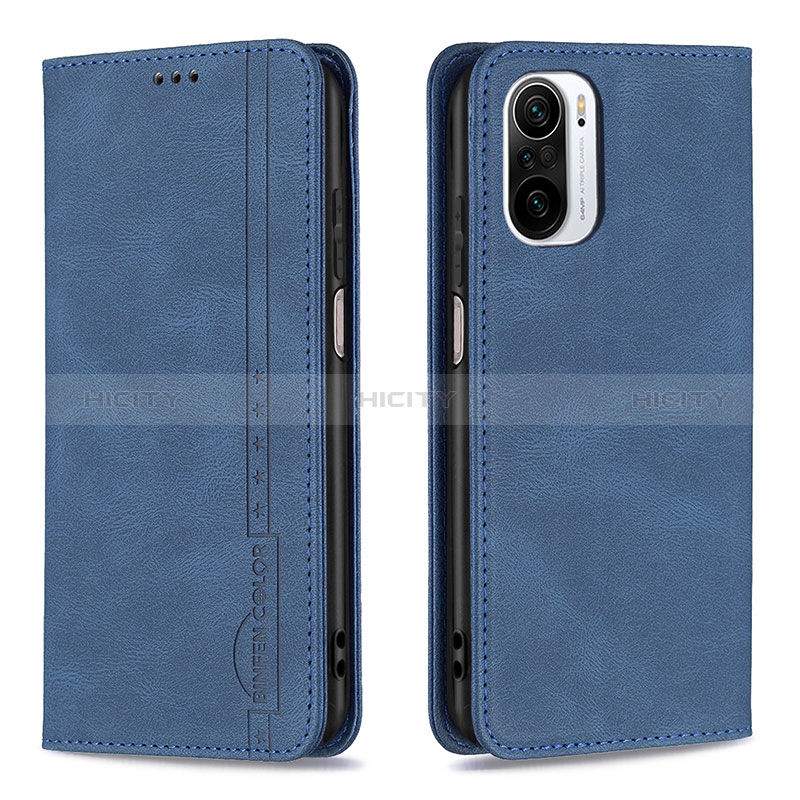 Coque Portefeuille Livre Cuir Etui Clapet B15F pour Xiaomi Mi 11i 5G Bleu Plus