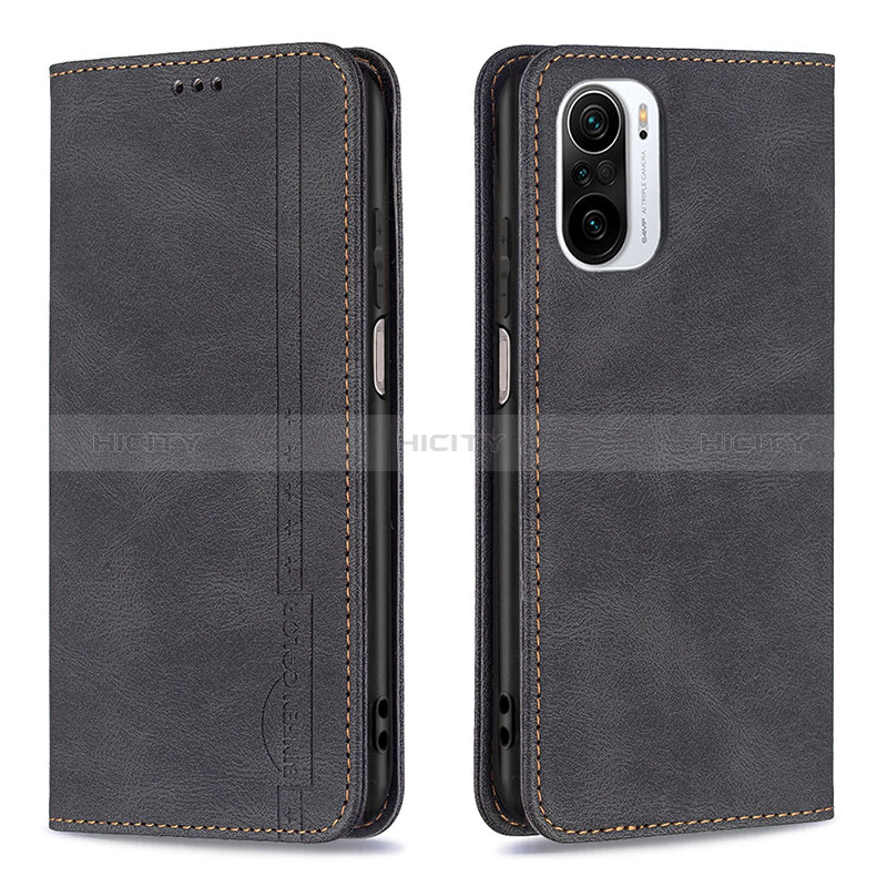 Coque Portefeuille Livre Cuir Etui Clapet B15F pour Xiaomi Mi 11i 5G Noir Plus