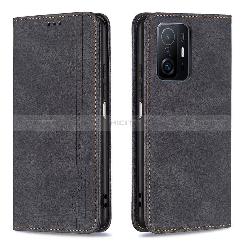 Coque Portefeuille Livre Cuir Etui Clapet B15F pour Xiaomi Mi 11T Pro 5G Noir Plus