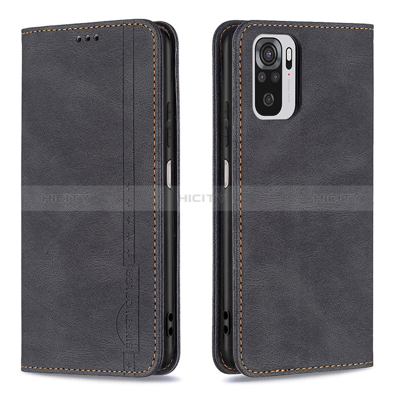 Coque Portefeuille Livre Cuir Etui Clapet B15F pour Xiaomi Poco M5S Noir Plus