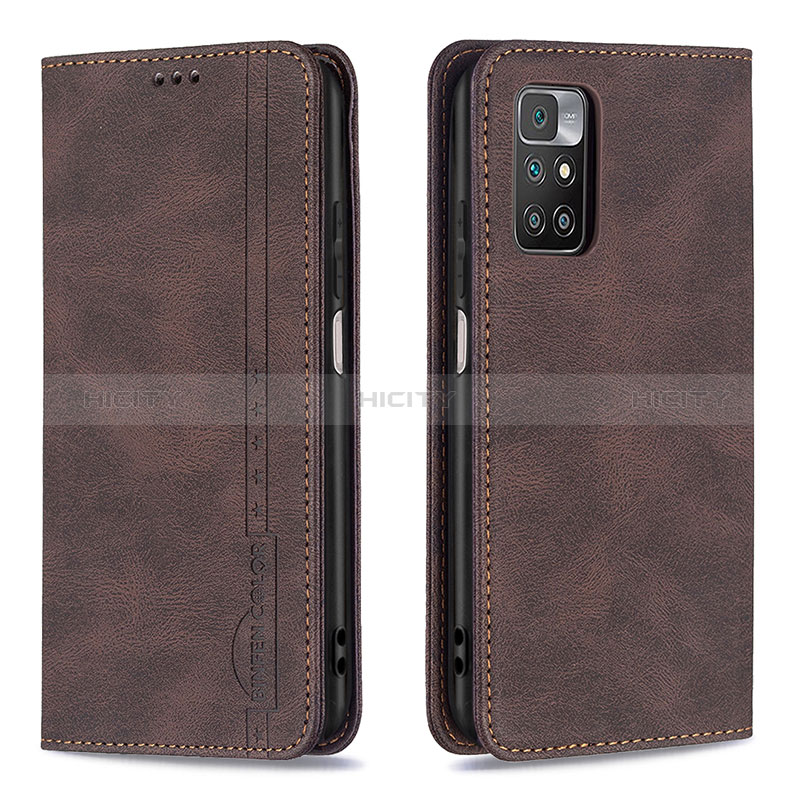 Coque Portefeuille Livre Cuir Etui Clapet B15F pour Xiaomi Redmi 10 (2022) Marron Plus