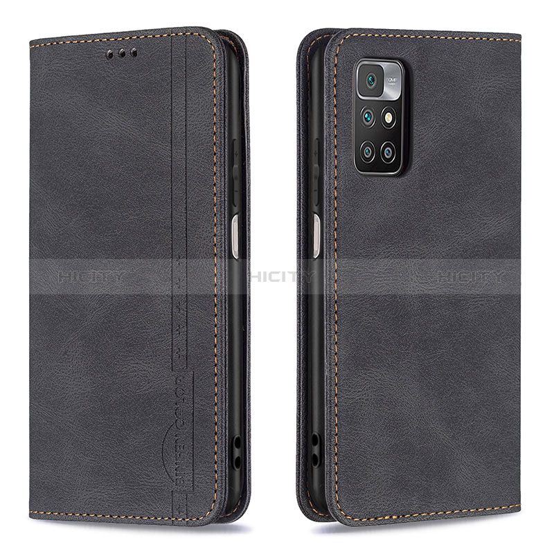 Coque Portefeuille Livre Cuir Etui Clapet B15F pour Xiaomi Redmi 10 (2022) Noir Plus