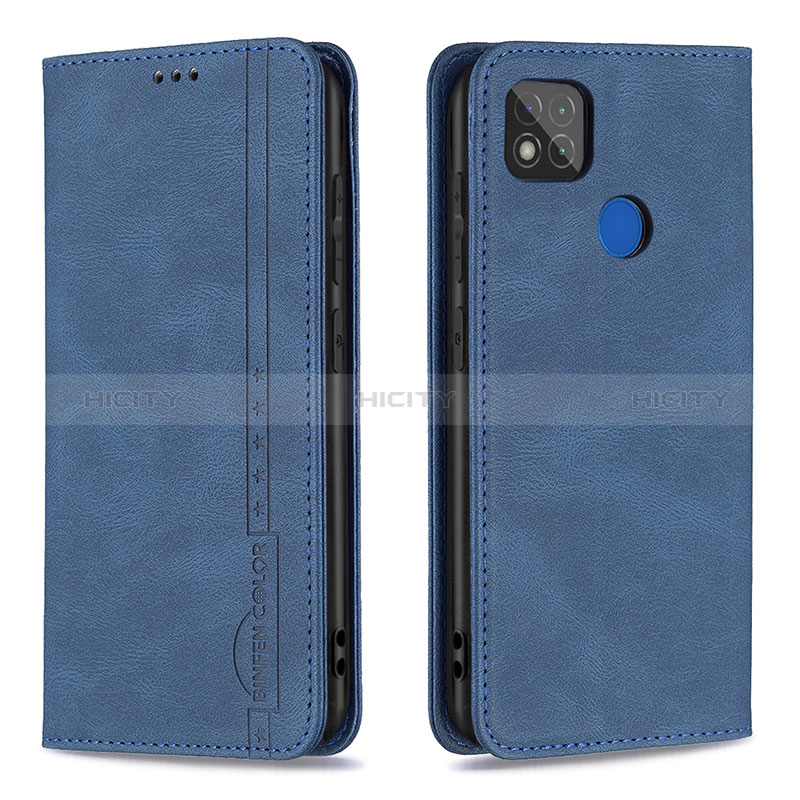 Coque Portefeuille Livre Cuir Etui Clapet B15F pour Xiaomi Redmi 10A 4G Bleu Plus