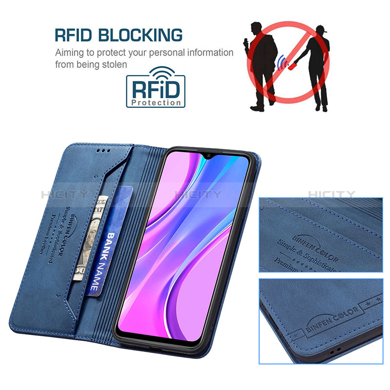 Coque Portefeuille Livre Cuir Etui Clapet B15F pour Xiaomi Redmi 9 Prime India Plus