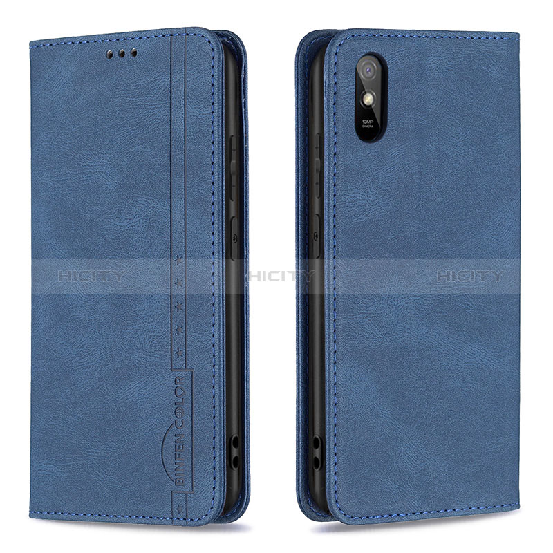 Coque Portefeuille Livre Cuir Etui Clapet B15F pour Xiaomi Redmi 9i Bleu Plus