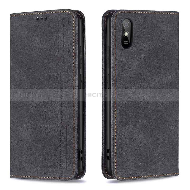 Coque Portefeuille Livre Cuir Etui Clapet B15F pour Xiaomi Redmi 9i Noir Plus