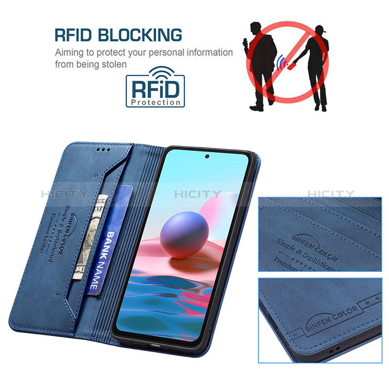 Coque Portefeuille Livre Cuir Etui Clapet B15F pour Xiaomi Redmi Note 10 4G Plus