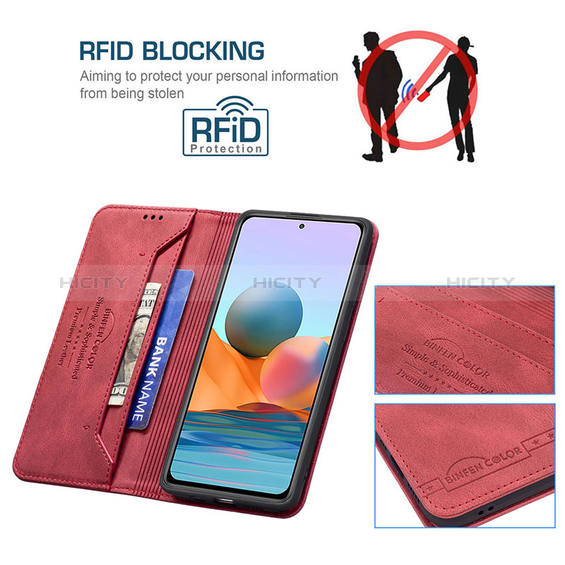 Coque Portefeuille Livre Cuir Etui Clapet B15F pour Xiaomi Redmi Note 10 Pro Max Plus