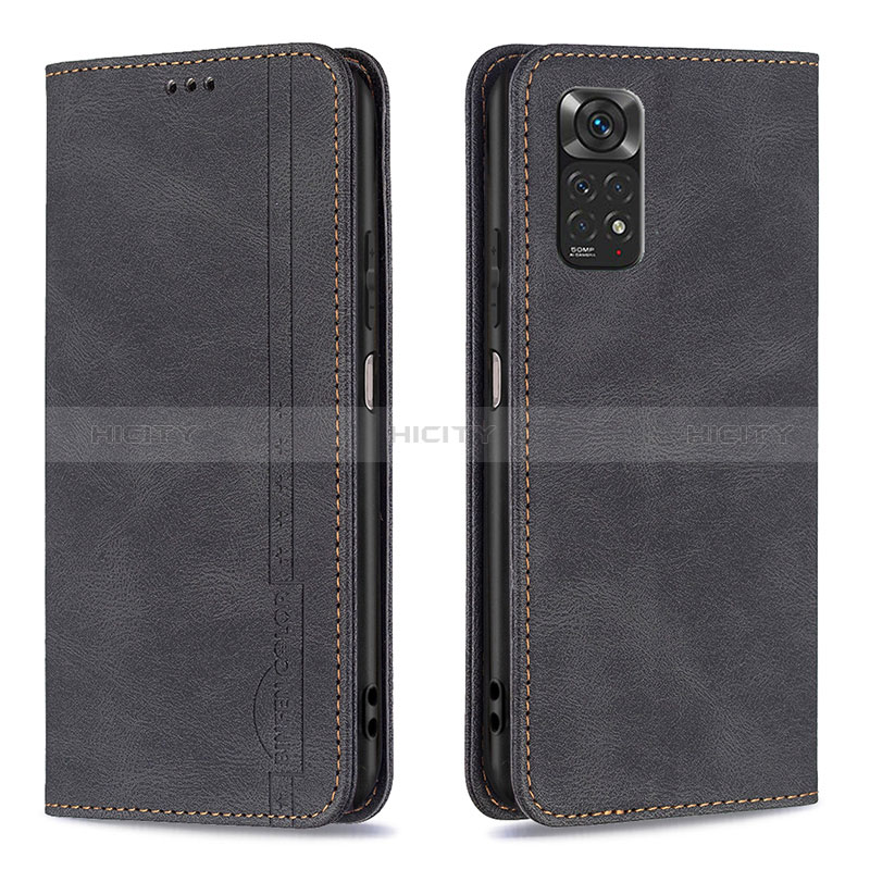 Coque Portefeuille Livre Cuir Etui Clapet B15F pour Xiaomi Redmi Note 11S 4G Noir Plus