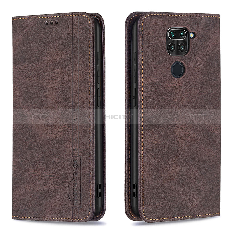 Coque Portefeuille Livre Cuir Etui Clapet B15F pour Xiaomi Redmi Note 9 Marron Plus