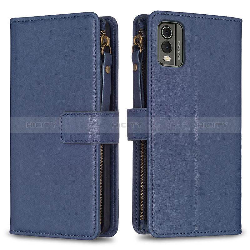 Coque Portefeuille Livre Cuir Etui Clapet B16F pour Nokia C210 Bleu Plus