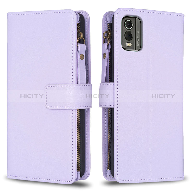 Coque Portefeuille Livre Cuir Etui Clapet B16F pour Nokia C210 Violet Clair Plus