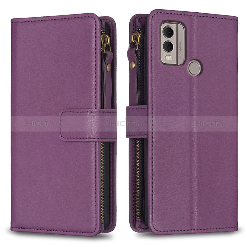 Coque Portefeuille Livre Cuir Etui Clapet B16F pour Nokia C22 Violet Plus