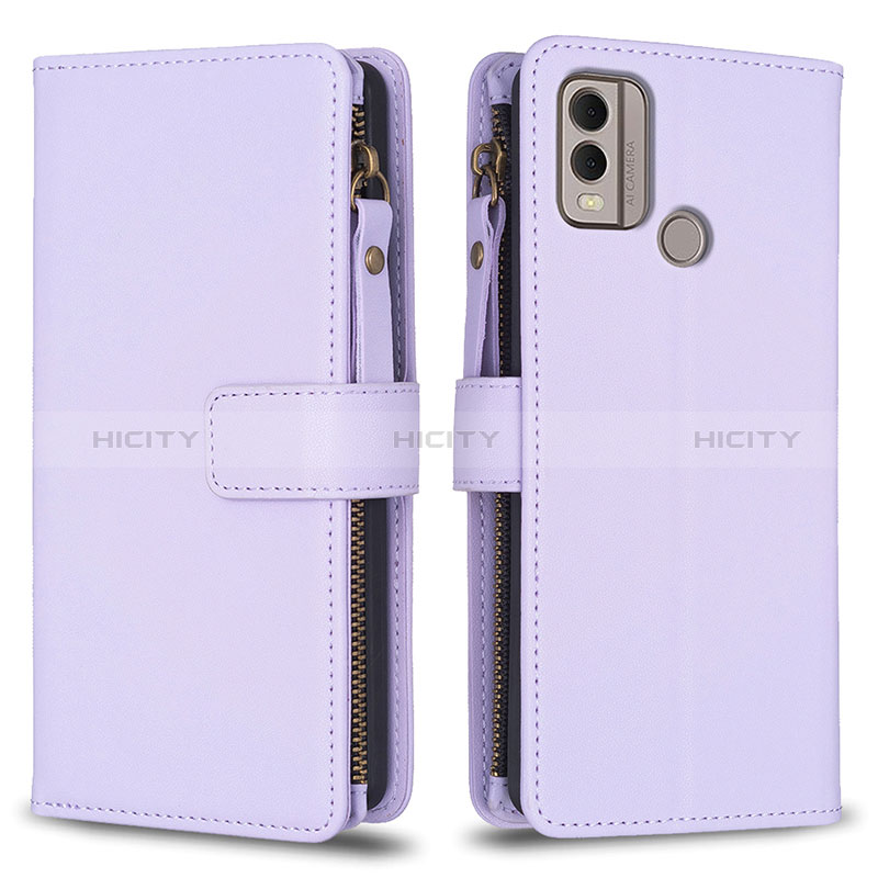 Coque Portefeuille Livre Cuir Etui Clapet B16F pour Nokia C22 Violet Clair Plus