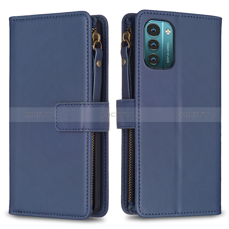 Coque Portefeuille Livre Cuir Etui Clapet B16F pour Nokia G11 Bleu Plus