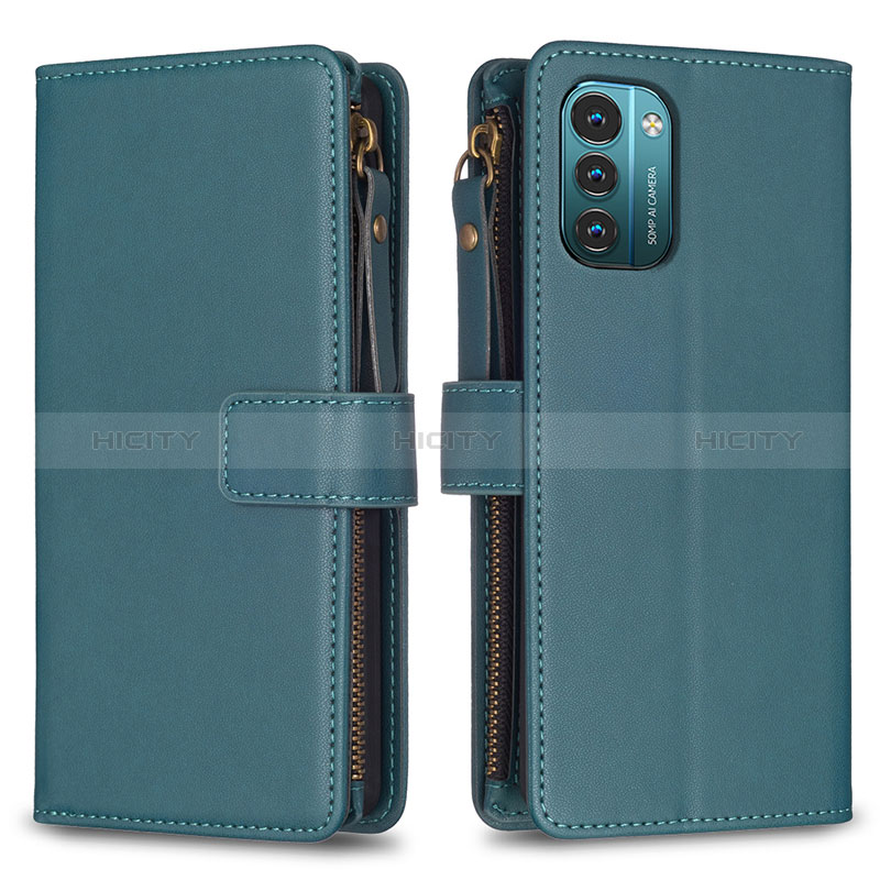 Coque Portefeuille Livre Cuir Etui Clapet B16F pour Nokia G11 Vert Plus