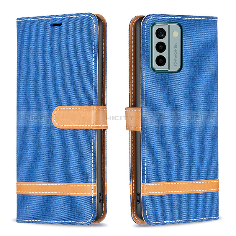 Coque Portefeuille Livre Cuir Etui Clapet B16F pour Nokia G22 Bleu Plus