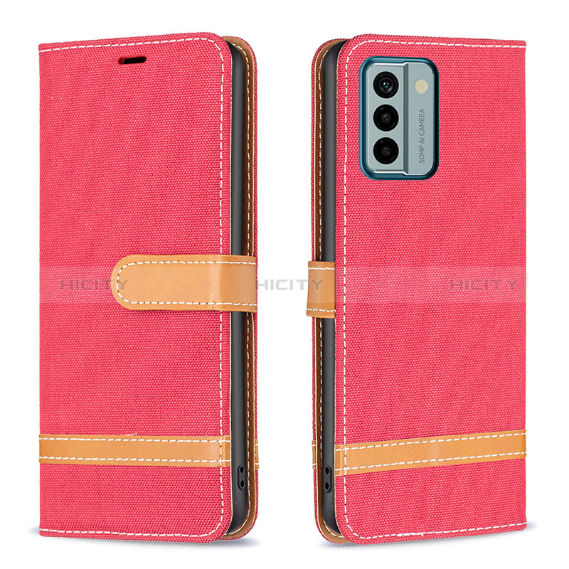 Coque Portefeuille Livre Cuir Etui Clapet B16F pour Nokia G22 Rouge Plus