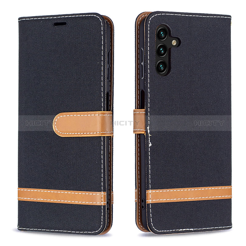 Coque Portefeuille Livre Cuir Etui Clapet B16F pour Samsung Galaxy A04s Noir Plus