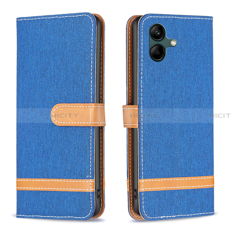 Coque Portefeuille Livre Cuir Etui Clapet B16F pour Samsung Galaxy A05 Bleu Plus