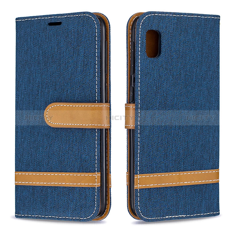 Coque Portefeuille Livre Cuir Etui Clapet B16F pour Samsung Galaxy A10e Bleu Royal Plus