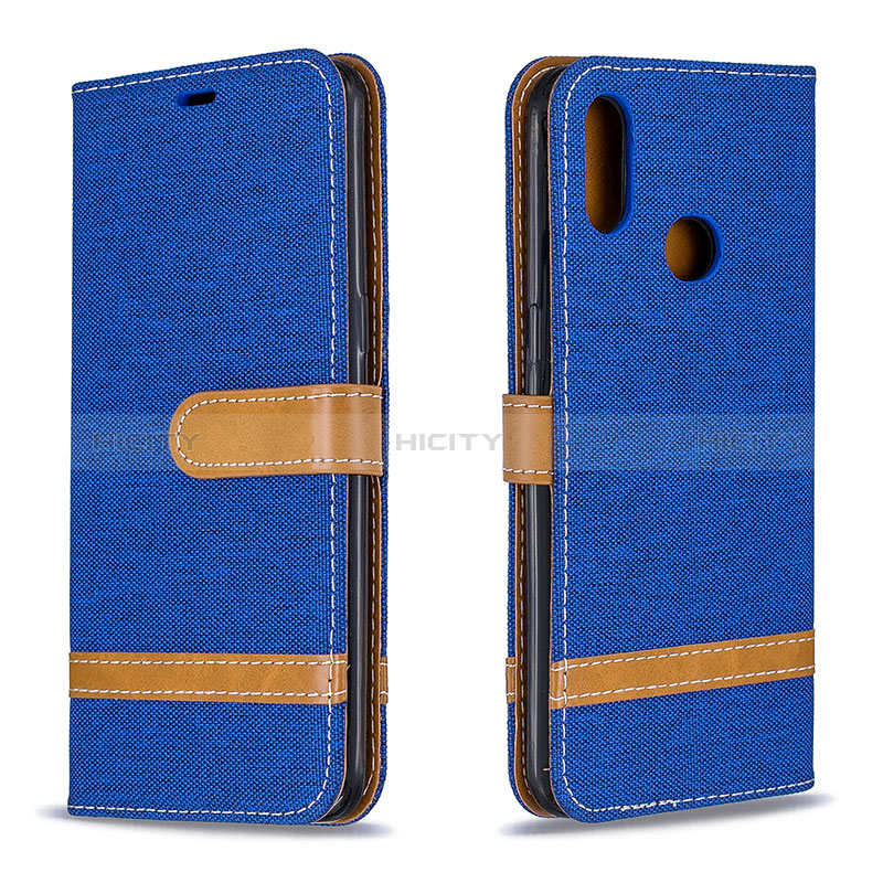 Coque Portefeuille Livre Cuir Etui Clapet B16F pour Samsung Galaxy A10s Bleu Plus