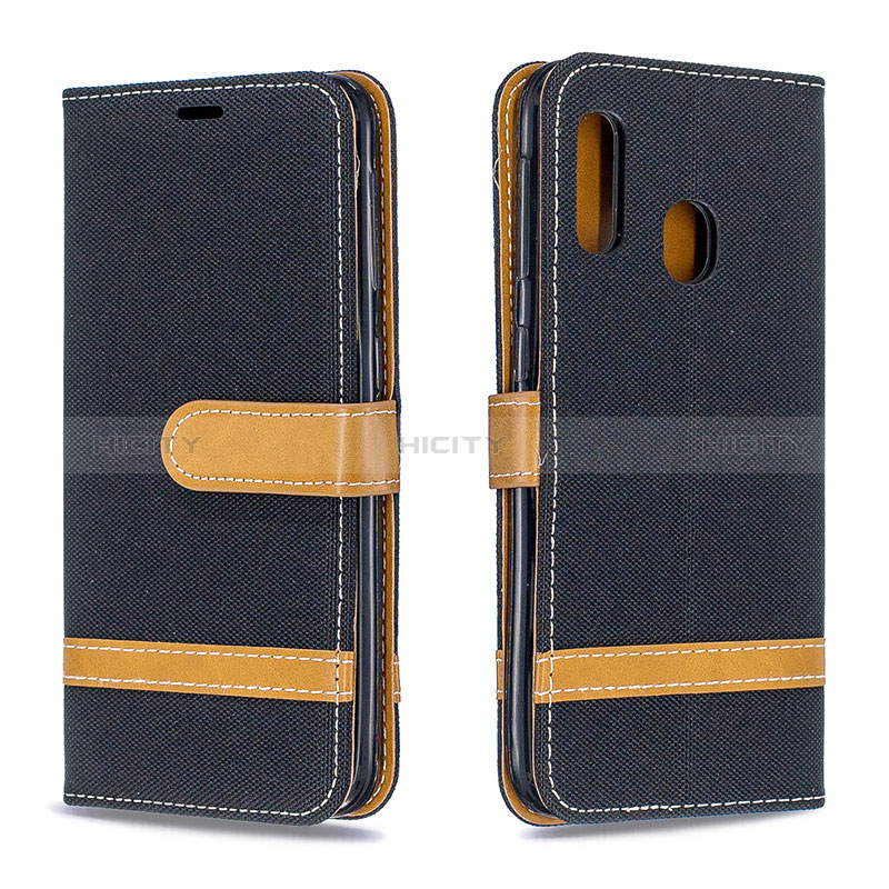 Coque Portefeuille Livre Cuir Etui Clapet B16F pour Samsung Galaxy A20e Noir Plus