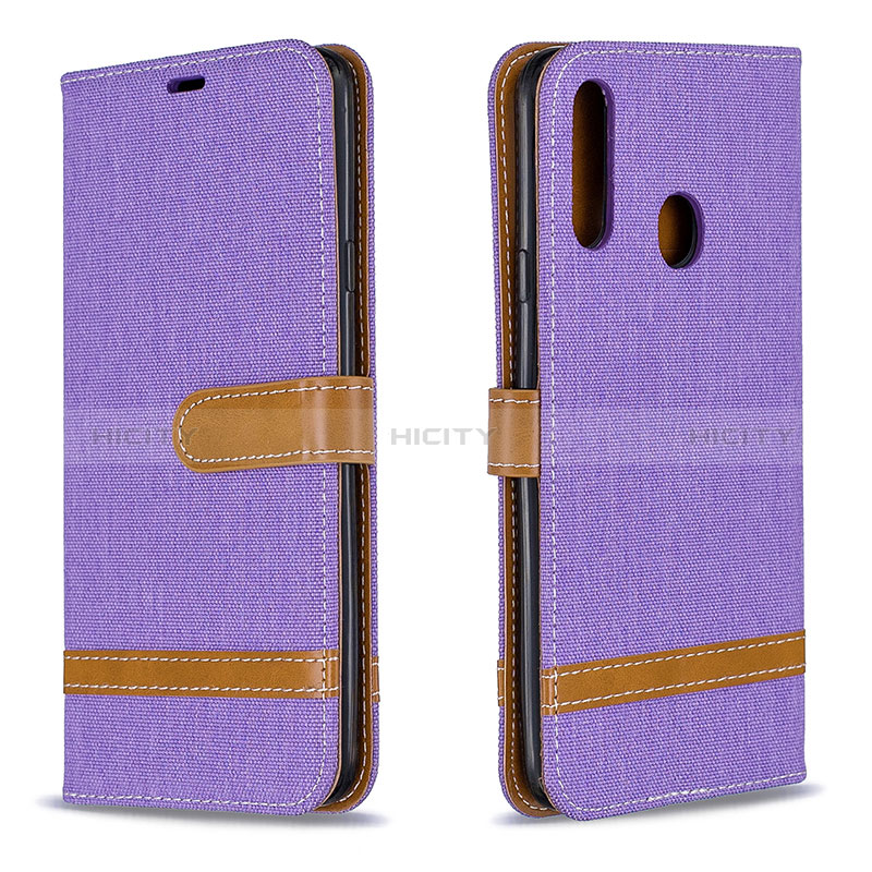 Coque Portefeuille Livre Cuir Etui Clapet B16F pour Samsung Galaxy A20s Violet Clair Plus