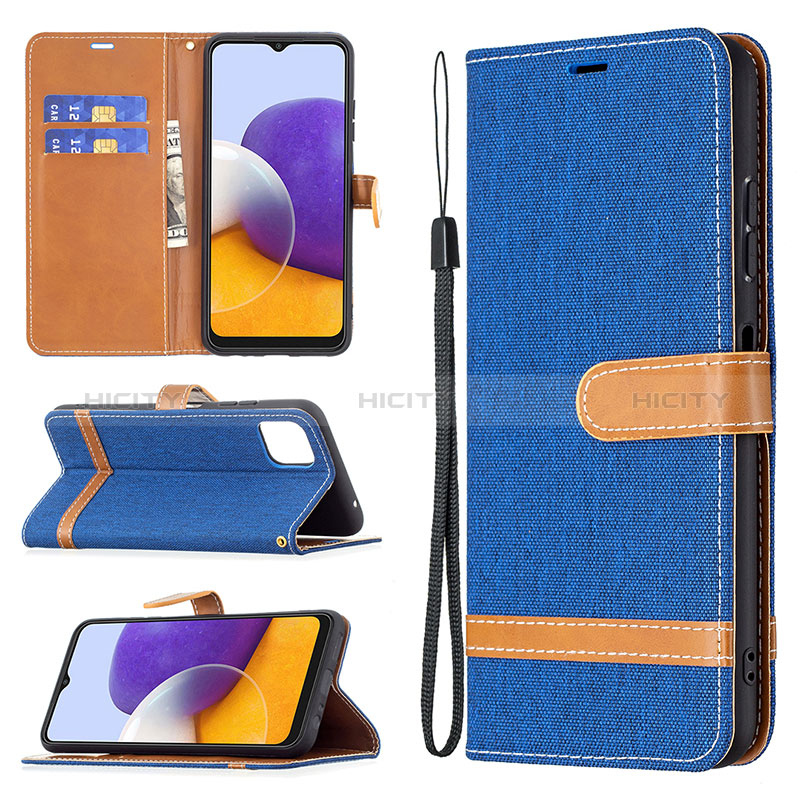 Coque Portefeuille Livre Cuir Etui Clapet B16F pour Samsung Galaxy A22s 5G Plus