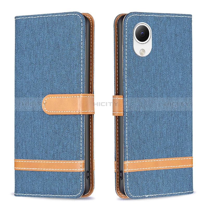 Coque Portefeuille Livre Cuir Etui Clapet B16F pour Samsung Galaxy A23e 5G Bleu Royal Plus