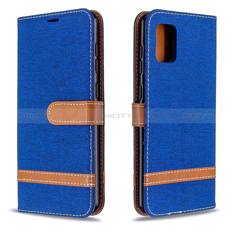 Coque Portefeuille Livre Cuir Etui Clapet B16F pour Samsung Galaxy A31 Bleu Plus