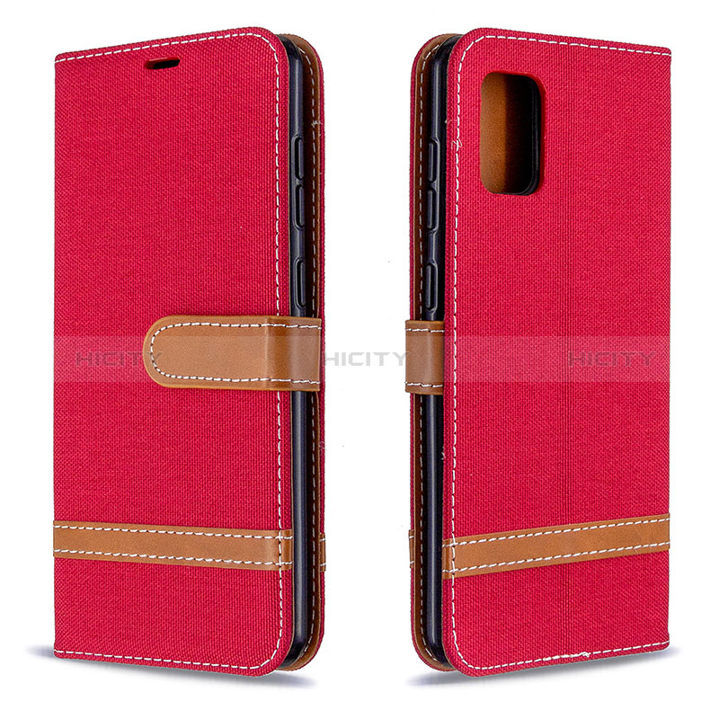 Coque Portefeuille Livre Cuir Etui Clapet B16F pour Samsung Galaxy A31 Rouge Plus