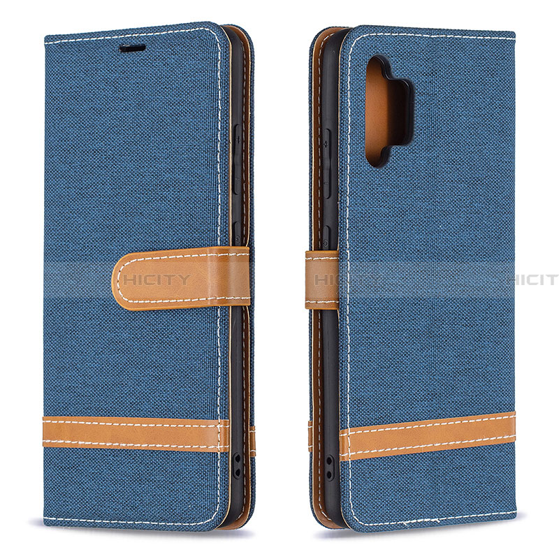 Coque Portefeuille Livre Cuir Etui Clapet B16F pour Samsung Galaxy A32 5G Bleu Royal Plus