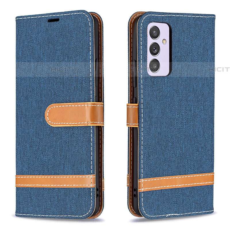 Coque Portefeuille Livre Cuir Etui Clapet B16F pour Samsung Galaxy A34 5G Bleu Royal Plus