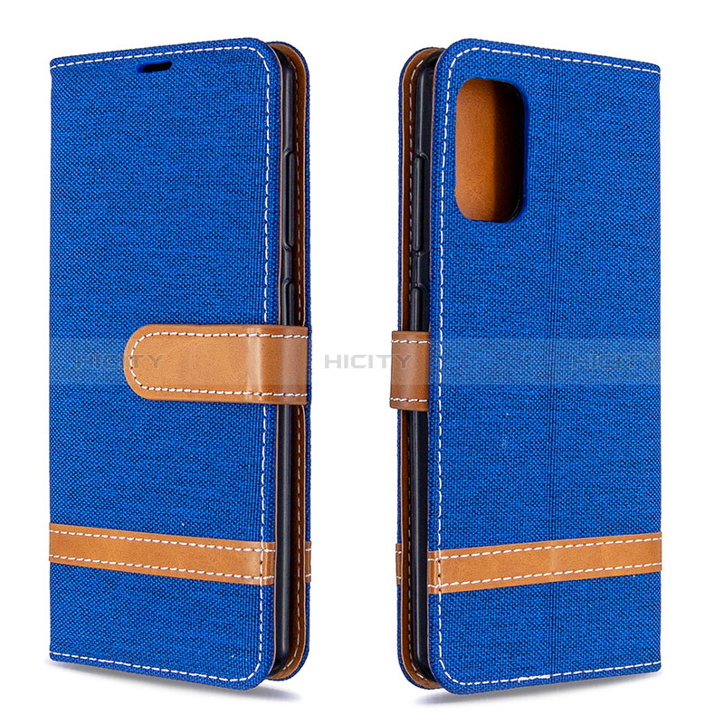 Coque Portefeuille Livre Cuir Etui Clapet B16F pour Samsung Galaxy A41 Bleu Plus