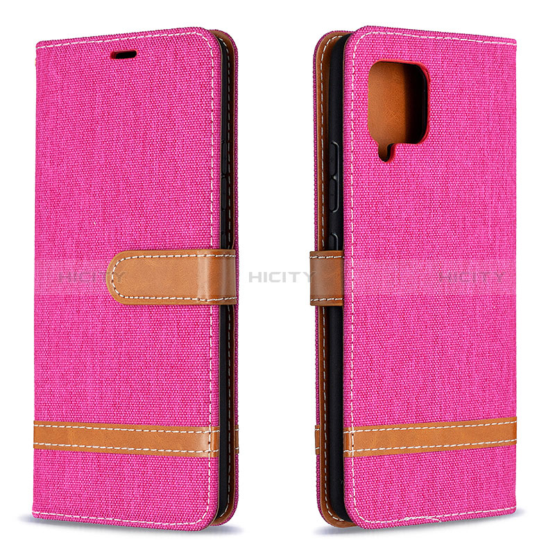 Coque Portefeuille Livre Cuir Etui Clapet B16F pour Samsung Galaxy A42 5G Rose Rouge Plus