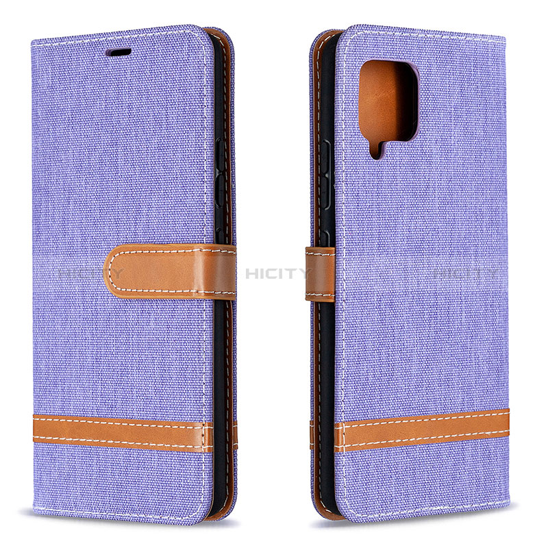 Coque Portefeuille Livre Cuir Etui Clapet B16F pour Samsung Galaxy A42 5G Violet Clair Plus