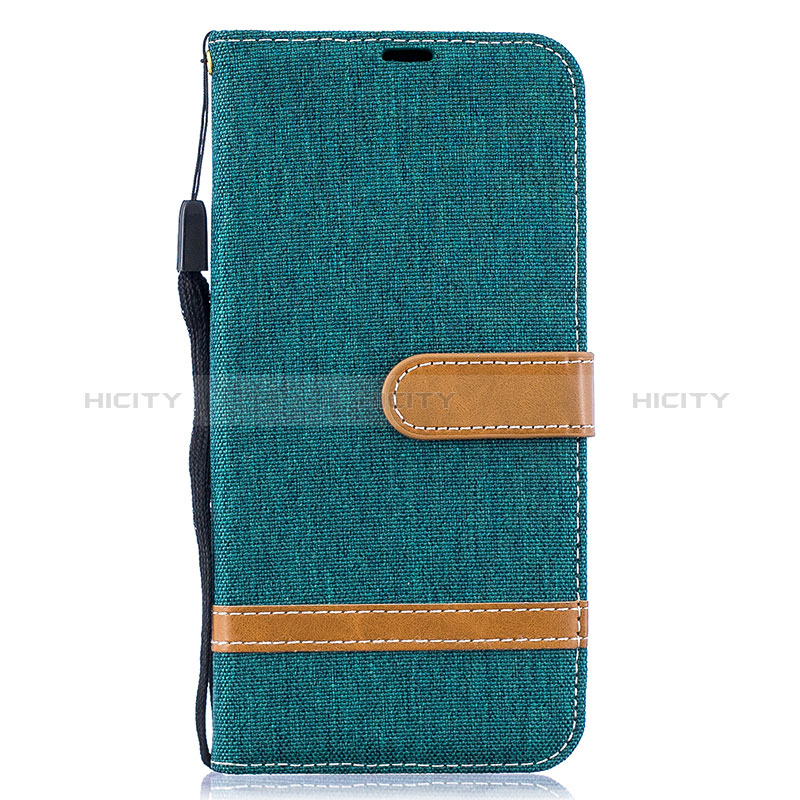 Coque Portefeuille Livre Cuir Etui Clapet B16F pour Samsung Galaxy A50S Vert Plus