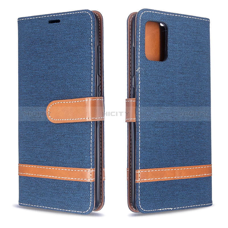 Coque Portefeuille Livre Cuir Etui Clapet B16F pour Samsung Galaxy A51 4G Bleu Royal Plus