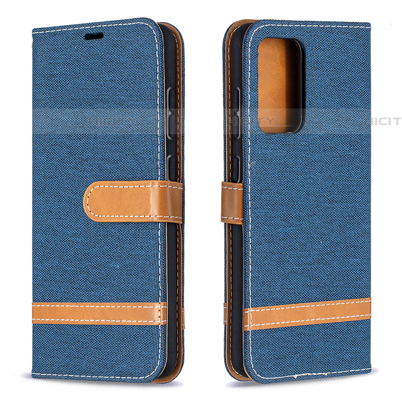 Coque Portefeuille Livre Cuir Etui Clapet B16F pour Samsung Galaxy A52 5G Bleu Royal Plus