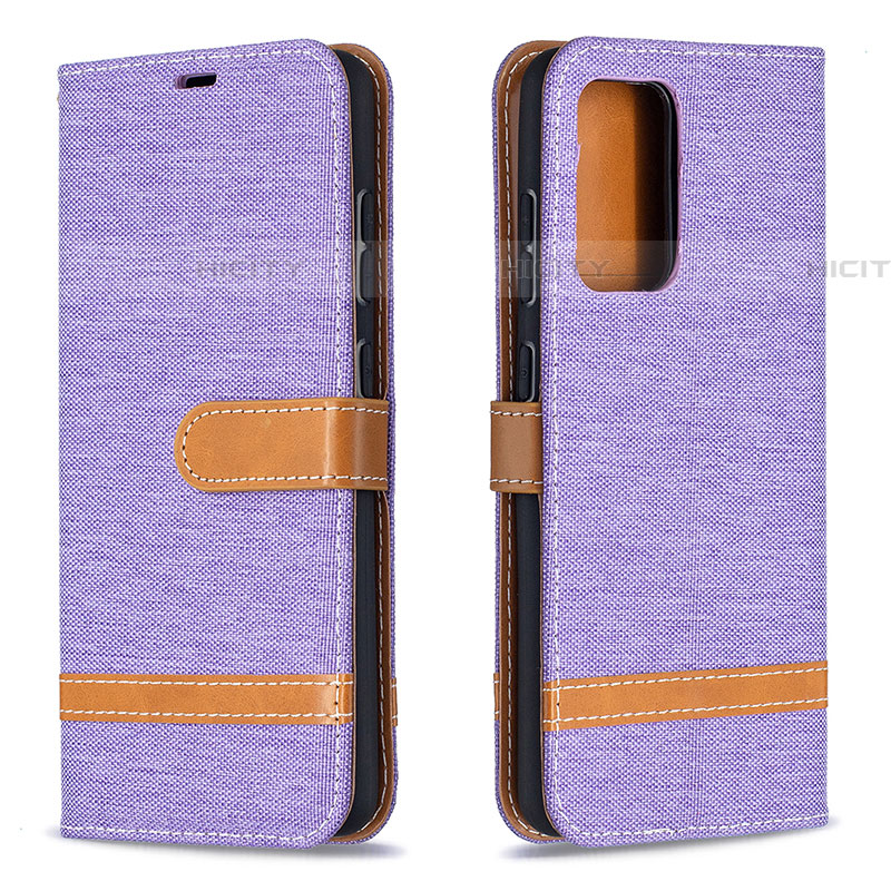 Coque Portefeuille Livre Cuir Etui Clapet B16F pour Samsung Galaxy A52 5G Violet Clair Plus