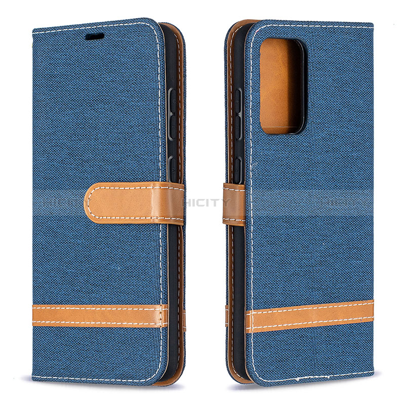 Coque Portefeuille Livre Cuir Etui Clapet B16F pour Samsung Galaxy A52s 5G Bleu Royal Plus