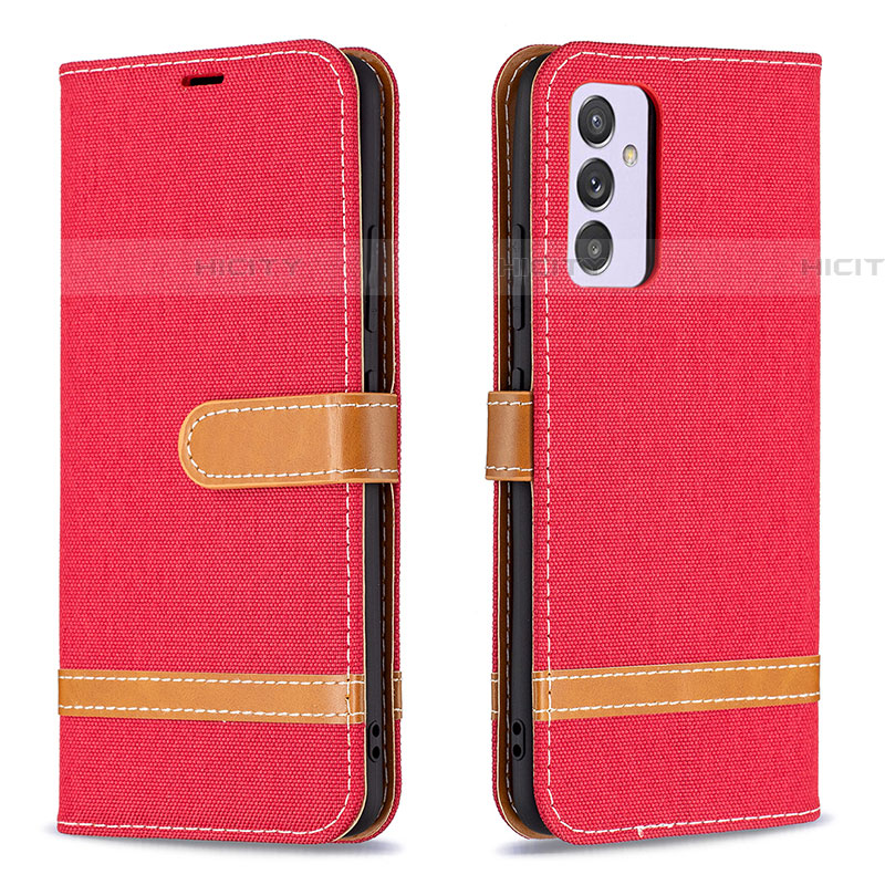 Coque Portefeuille Livre Cuir Etui Clapet B16F pour Samsung Galaxy A54 5G Rouge Plus