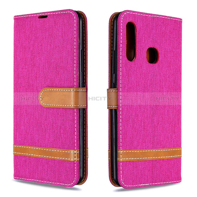 Coque Portefeuille Livre Cuir Etui Clapet B16F pour Samsung Galaxy A70E Rose Rouge Plus